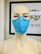 Load image into Gallery viewer, Olson Mask - Batik - Turquoise