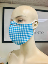 Load image into Gallery viewer, CLASSICS - Olson Mask - Gingham - Turquoise