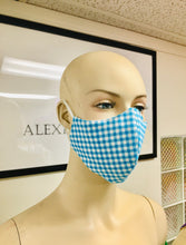 Load image into Gallery viewer, CLASSICS - Olson Mask - Gingham - Turquoise