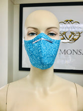 Load image into Gallery viewer, Olson Mask - Batik - Turquoise
