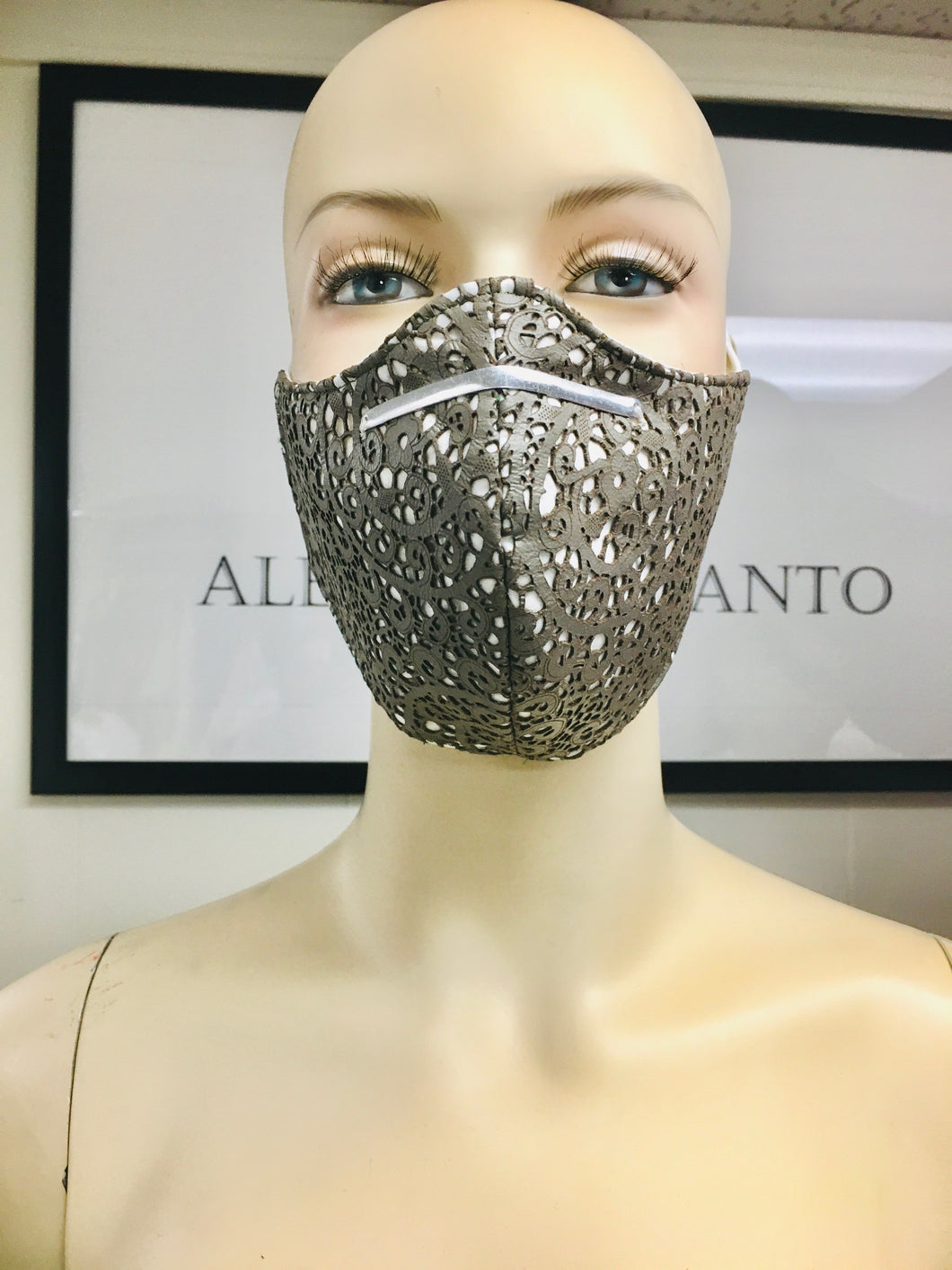 Innovative Mask - Laser Cut Leather - Gold