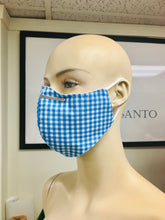 Load image into Gallery viewer, CLASSICS - Olson Mask - Gingham - Blue
