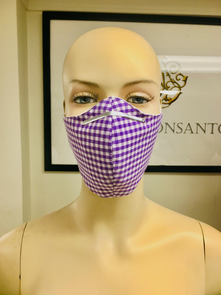 CLASSICS - Olson Mask - Gingham - Purple – Alexis Monsanto Los Angeles ...