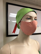 Load image into Gallery viewer, CLASSICS - Olson Mask - Gingham - Orange
