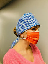 Load image into Gallery viewer, Unisex Hair Cap - Gingham - Blue
