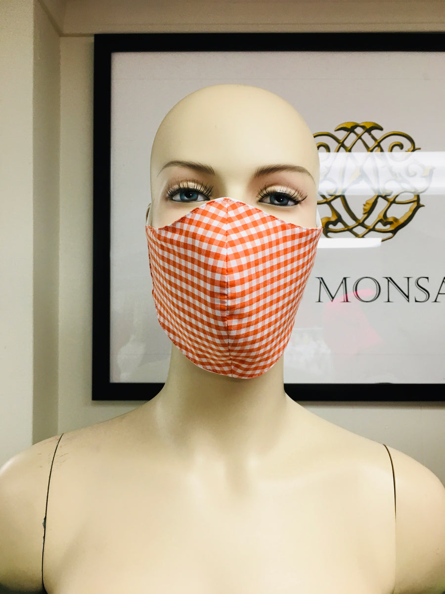 CLASSICS - Olson Mask - Gingham - Orange – Alexis Monsanto Los Angeles ...