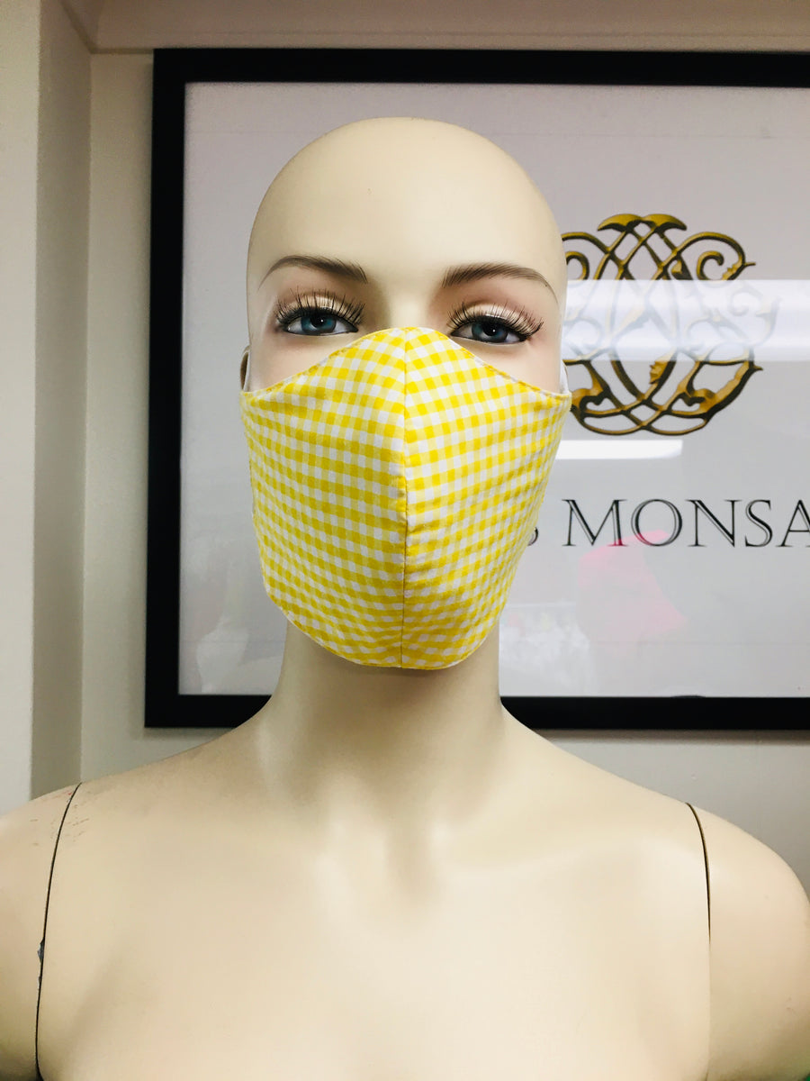 CLASSICS - Olson Mask - Gingham - Yellow – Alexis Monsanto Los Angeles ...
