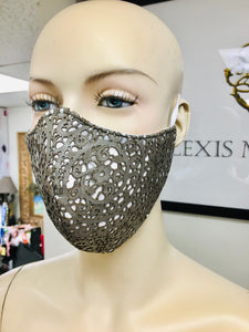 Innovative Mask - Laser Cut Leather - Gold