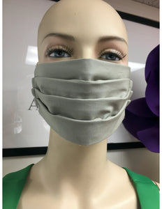 3 Pack Pleated Masks - Bullet Grey