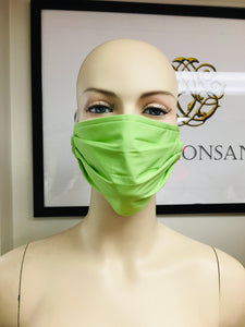 3 Pack Pleated Masks - Lime