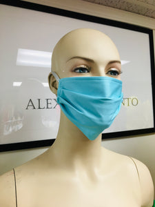 3 Pack Pleated Masks - Turquoise